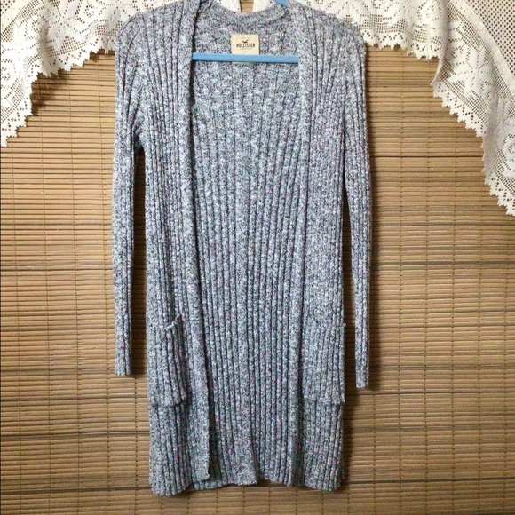 HOLLISTER black & white long unstructured cardigan. - Picture 1 of 10